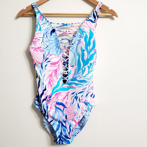 Lilly Pulitzer Other - Lilly Pulitzer Isle Lattice One Piece Kaleidoscope